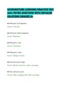 ACUPUNCTURE LICENSING PRACTICE TEST 2026 TESTED QUESTIONS WITH DETAILED SOLUTIONS GRADED A&plus;