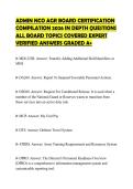 ADMIN NCO AGR BOARD CERTIFICATION COMPILATION 2026 IN DEPTH QUESTIONS ALL BOARD TOPICS COVERED EXPERT VERIFIED ANSWERS GRADED A&plus;