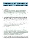ADULT 2 FINAL TEST 2026 QUESTIONS WITH CORRECT ANSWERS GRADED A&plus;