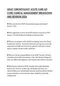 ADULT GERONTOLOGY ACUTE CARE 621 CORE CLINICAL MANAGEMENT BREAKDOWN AND REVISION 2026