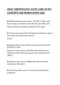 ADULT GERONTOLOGY ACUTE CARE 621 KEY CONCEPTS AND REVIEW NOTES 2026