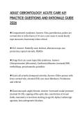 ADULT GERONTOLOGY ACUTE CARE 621  PRACTICE QUESTIONS AND RATIONALE GUIDE  2026