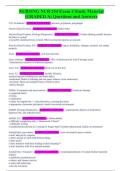 NURSING NUR 254 Exam 4 Study Material &lpar;GRADED A&rpar; Questions and Answers