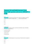 Tennessee Life and Health Insurance Exam Study Guide Questions and Answers 2026&sol;2027 A&plus; Grade &ndash; Practice Questions with Answers