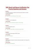 SAR &lpar;Search and Rescue Certification Test Practice Questions and Answers&period;