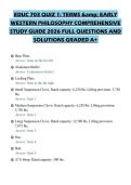 EDUC 703 QUIZ 1&colon; TERMS & EARLY WESTERN PHILOSOPHY COMPREHENSIVE STUDY GUIDE 2026 FULL QUESTIONS AND SOLUTIONS GRADED A&plus;