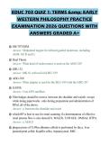 EDUC 703 QUIZ 1&colon; TERMS & EARLY WESTERN PHILOSOPHY PRACTICE EXAMINATION 2026 QUESTIONS WITH ANSWERS GRADED A&plus;