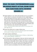 EDUC 703 QUIZ&colon; POSTMODERNISM & RELIGIOUS RIGHTS ACTUAL EXAM PAPER 2026 QUESTIONS WITH ANSWERS GRADED A&plus;