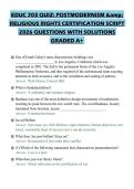 EDUC 703 QUIZ&colon; POSTMODERNISM & RELIGIOUS RIGHTS CERTIFICATION SCRIPT 2026 QUESTIONS WITH SOLUTIONS GRADED A&plus;