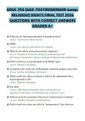EDUC 703 QUIZ&colon; POSTMODERNISM & RELIGIOUS RIGHTS FINAL TEST 2026 QUESTIONS WITH CORRECT ANSWERS GRADED A&plus;
