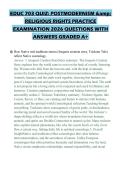 EDUC 703 QUIZ&colon; POSTMODERNISM & RELIGIOUS RIGHTS PRACTICE EXAMINATION 2026 QUESTIONS WITH ANSWERS GRADED A&plus;