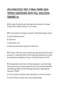 ATLS PRACTICE TEST 2 FINAL PAPER 2026 TESTED QUESTIONS WITH FULL SOLUTION GRADED A&plus;