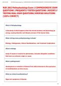 NUR 2063 Pathophysiology Exam 1 COMPREHENSIVE EXAM  QUESTIONS &vert;FREQUENTLY TESTED QUESTIONS &vert;RECENTLY  TESTING REAL EXAM QUESTIONS&vert;VERIFIED SOLUTIONS  &lpar;100&percnt; CORRECT&rpar; 