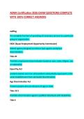 AEMA Certification 2026 EXAM QUESTIONS COMPLETE WITH 100&percnt; CORRECT ANSWERS