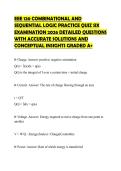 EEE 120 COMBINATIONAL AND SEQUENTIAL LOGIC PRACTICE QUIZ SIX EXAMINATION 2026 DETAILED QUESTIONS WITH ACCURATE SOLUTIONS AND CONCEPTUAL INSIGHTS GRADED A&plus;