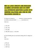 EEE 120 LOGIC CIRCUITS AND BOOLEAN ALGEBRA ADVANCED QUIZ SIX SCRIPT 2026 EXTENSIVE QUESTIONS ALONG WITH VERIFIED SOLUTIONS AND STEP BY STEP REASONING GRADED A&plus;