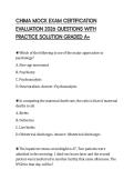 CHIMA MOCK EXAM CERTIFICATION EVALUATION 2026 QUESTIONS WITH PRACTICE SOLUTION GRADED A&plus;