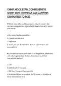 CHIMA MOCK EXAM COMPREHENSIVE SCRIPT 2026 QUESTIONS AND ANSWERS GUARANTEED TO PASS