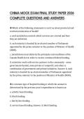 CHIMA MOCK EXAM FINAL STUDY PAPER 2026 COMPLETE QUESTIONS AND ANSWERS
