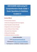 SSEVAQWB Addressing EV Comprehensive Study Guide &plus; Exam Questions & Solutions Graded A&plus;