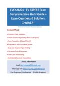 EVEXAM24 - EV EXPERT Exam Comprehensive Study Guide &plus; Exam Questions & Solutions Graded A&plus;