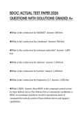 BDOC ACTUAL TEST PAPER 2026 QUESTIONS WITH SOLUTIONS GRADED A