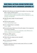 EGR FINAL ACTUAL EXAM PAPER 2026 QUESTIONS WITH ANSWERS GRADED A&plus;