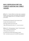 BDOC CERTIFICATION SCRIPT 2026 COMPLETE QUESTIONS AND CORRECT ANSWERS