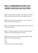 BDOC COMPREHENSIVE REVIEW 2026 VERIFIED QUESTIONS AND SOLUTIONS