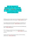 BIO 351 Module 3 Test QUESTIONS AND VERIFIED CORRECT ANSWER GRADED A-M GRADED A-M LATEST -2026-2027-&period;docx