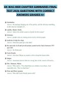 EK WAS HIER CHAPTER SUMMARIES FINAL TEST 2026 QUESTIONS WITH CORRECT ANSWERS GRADED A&plus;