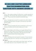EK WAS HIER CHAPTER SUMMARIES PRACTICE EXAMINATION 2026 QUESTIONS WITH ANSWERS GRADED A&plus;