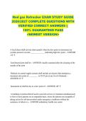 Med gas Refresher EXAM STUDY GUIDE  2026&sol;2027 COMPLETE QUESTIONS WITH  VERIFIED CORRECT ANSWERS &vert;&vert;  100&percnt; GUARANTEED PASS  <NEWEST VERSION> 