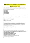 NUR 112 Final Exam practice questions and answers &vert; Updated RATED A&plus; &vert; New