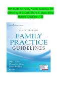 Test Bank For Family Practice Guidelines 5th Edition by Jill C&period; Cash&comma; Cheryl A&period; Glass&comma; &lrm;Jenny Mullen 9780826135834 Chapter 1-23 Complete Guide&period;