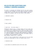 NCLEX-PN 3000 QUESTIONS AND CORRECT VERIFIED ANSWERS