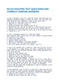 NCLEX NGN PRE-TEST QUESTIONS AND CORRECT VERIFIED ANSWERS