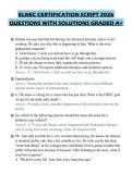 ELNEC CERTIFICATION SCRIPT 2026 QUESTIONS WITH SOLUTIONS GRADED A&plus;