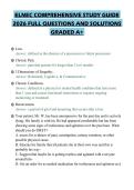 ELNEC COMPREHENSIVE STUDY GUIDE 2026 FULL QUESTIONS AND SOLUTIONS GRADED A&plus;
