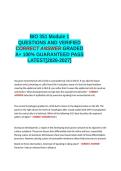 BIO 351 Module Test QUESTIONS AND VERIFIED CORRECT ANSWER GRADED A-M GRADED A-M LATEST -2026-2027-&period;docx