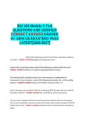 BIO 351 Module 2 Test QUESTIONS AND VERIFIED CORRECT ANSWER GRADED A-M GRADED A-M LATEST -2026-2027-&period;docx