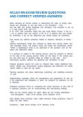 SAUNDER'S COMPREHENSIVE NCLEX REVIEW PRACTICE QUESTIONS AND CORRECT VERIFIED ANSWERS