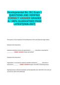 Developmental Bio 351 Exam 1 QUESTIONS AND VERIFIED CORRECT ANSWER GRADED A&plus; GRADED A&plus; LATEST -2026-2027-&period;docx