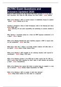 NCTRC Exam Questions and Answers Updated 2026