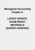 Managerial Accounting Chapter 8 &vert; Complete Study Guide &plus; Exam Questions & Answers 2026