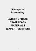 Managerial Accounting Complete Study Guide &vert; Notes &plus; Practice Questions &plus; Answers &vert; Exam Prep 2026