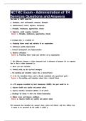 NCTRC Exam - Administration of TR Services Questions and Answers