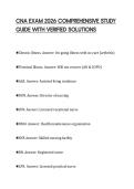 CNA EXAM 2026 COMPREHENSIVE STUDY GUIDE WITH VERIFIED SOLUTIONS
