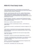 MSN 671 Final Study Guide&period; Questions with Accurate Answers