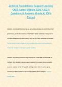 Zendesk Foundational Support Learning QUIZ &lpar;Latest Update 2026 2027&rpar; &lpar;Latest Update 2026 &sol; 2027&rpar; Questions & Answers &lbrace;Grade A&rcub; 100&percnt; Correct